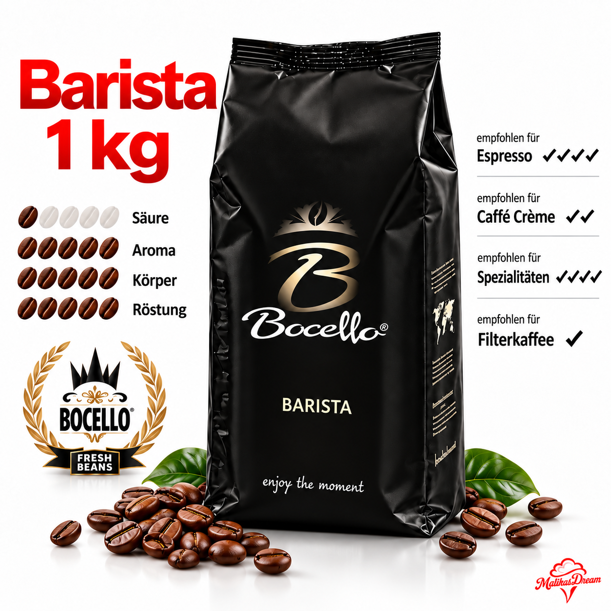 Bocello Barista - Bohne 1kg